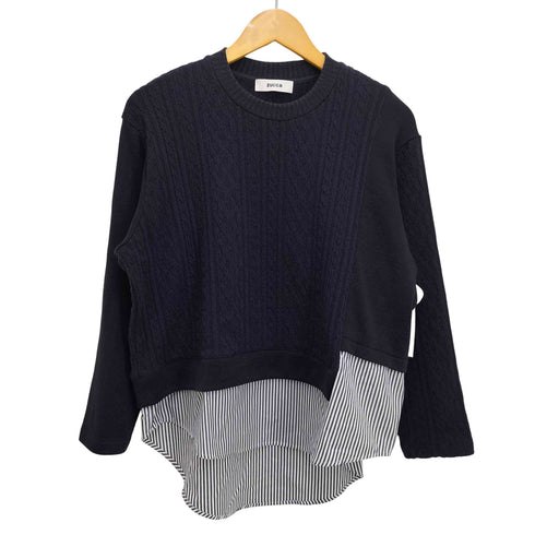 ズッカ ZUCCa レイヤードデザイン 長袖 ニット セーター レディース M