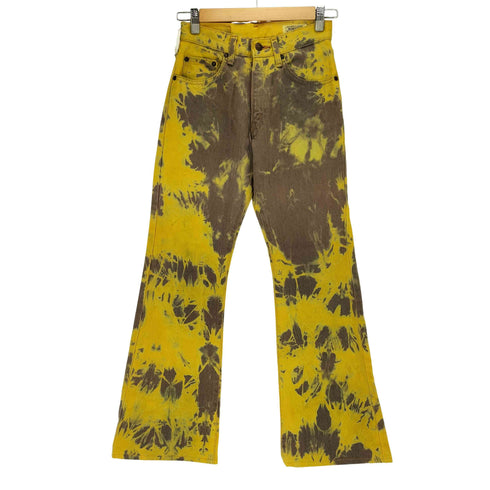 ボブソン BOBSON 560 AUTHENTIC JEANS タイダイ染 ブーツカット デニムパンツ レディース US:26-27