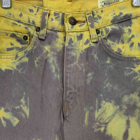 ボブソン BOBSON 560 AUTHENTIC JEANS タイダイ染 ブーツカット デニムパンツ レディース US:26-27