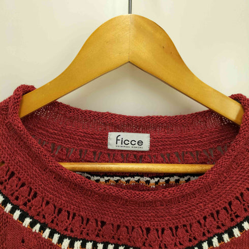 フィッチェ ficce リネンコットン ニット メンズ JPN:S