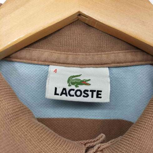ラコステ LACOSTE ロゴ刺繍 ボーダー S/S ポロシャツ メンズ JPN:4