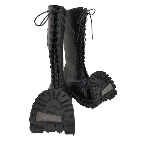ROMBAUT RAGE Lace-up high boot with curled toe メンズ 45