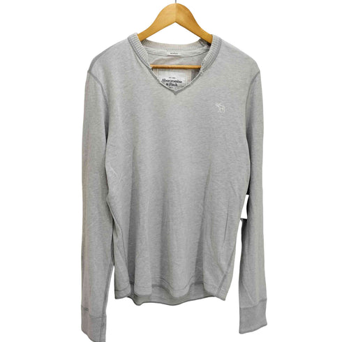 アバクロンビーアンドフィッチ Abercrombie & Fitch フロントロゴ刺繍 Vネックトップス メンズ import:XL