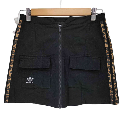 アディダスオリジナルス adidas Originals サイドライン レオパード フラップポケット フロントジップ ミニスカート レディース JPN:S