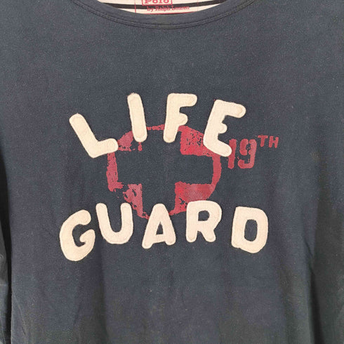 ポロバイラルフローレン Polo by RALPH LAUREN LIFE GUARD ワッペンロゴ Tシャツ メンズ L
