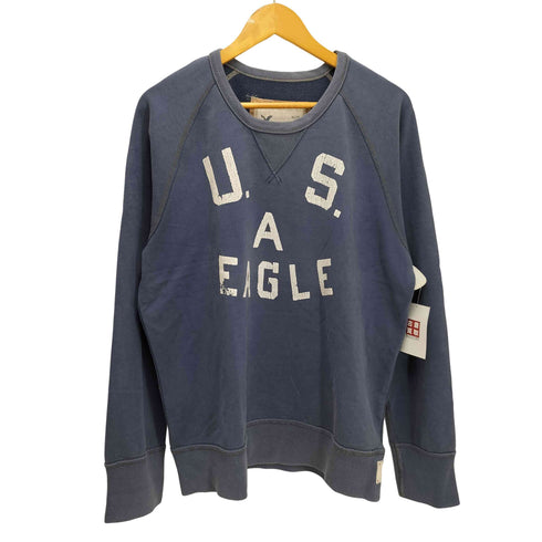 アメリカンイーグルアウトフィッターズ AMERICAN EAGLE OUTFITTERS ラバープリント クルーネックスウェット メンズ import:L