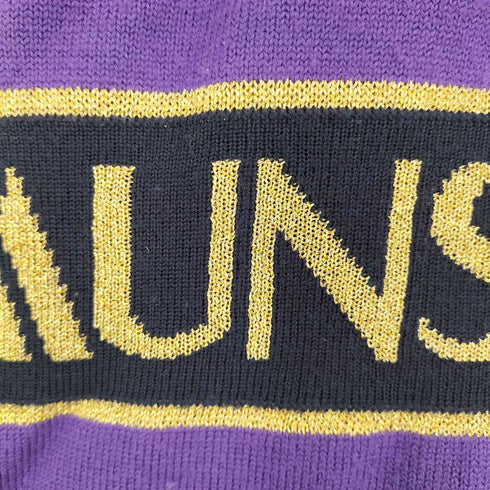 マンシングウェア GRANDSLAM MUNSINGWEAR ボーダー柄ロゴプリントクルーネックニット メンズ M