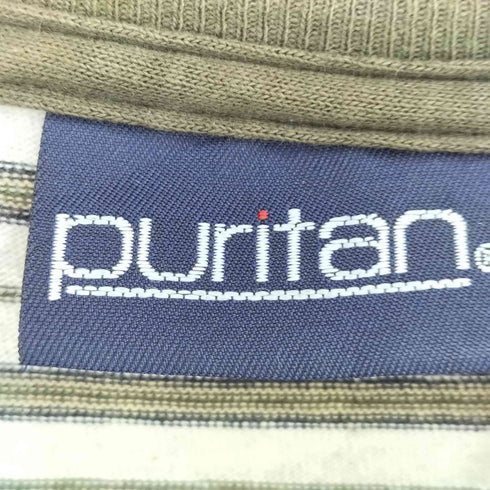 ピューリタン PURITAN 90~00s マルチボーダー クルーネックTシャツ メンズ import:L