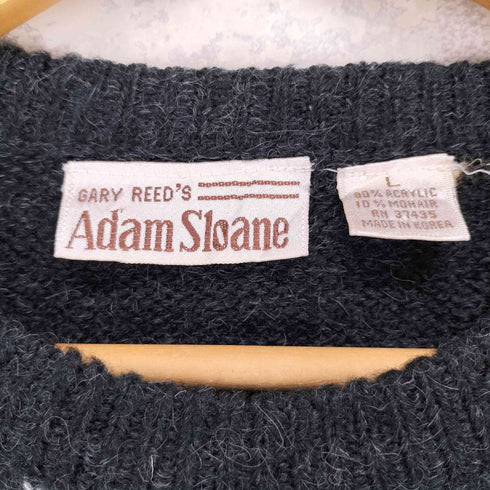 Adam Sloane アーガイル柄モヘアニット メンズ L