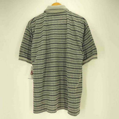 COFLER ロゴ刺繍 リブライン 鹿の子 チェック ポロシャツ メンズ import:XL