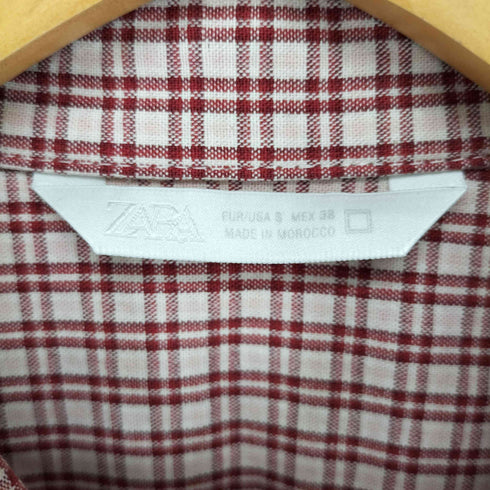 ザラ ZARA ボックスシルエットチェックシャツ メンズ S