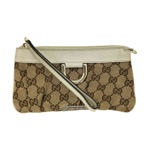 グッチ GUCCI GG Canvas Abbey D Ring Wristlet pouch レディース