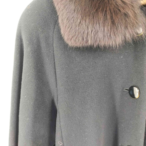 Saison LADIES FASHION ファーカラー カシミヤ ロングコート レディース 9