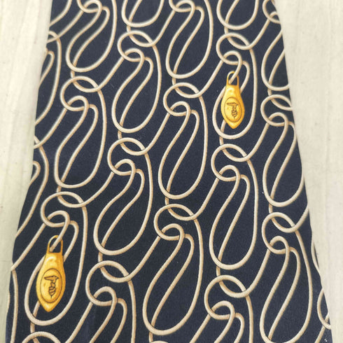 トラサルディ TRUSSARDI 総柄シルクネクタイ メンズ