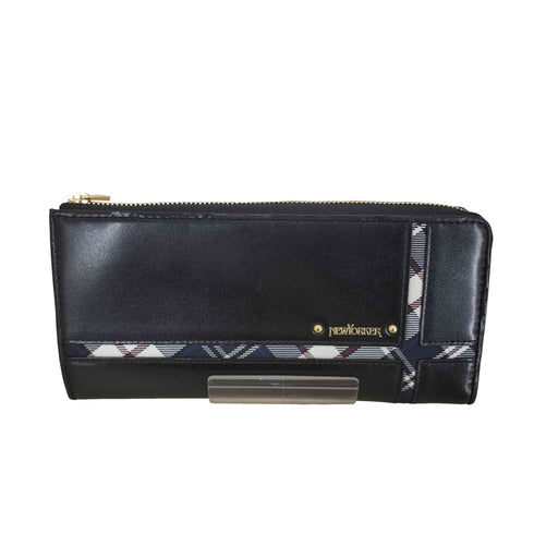 ニューヨーカー NEWYORKER cow leather チェック切替カウレザー長財布 メンズ