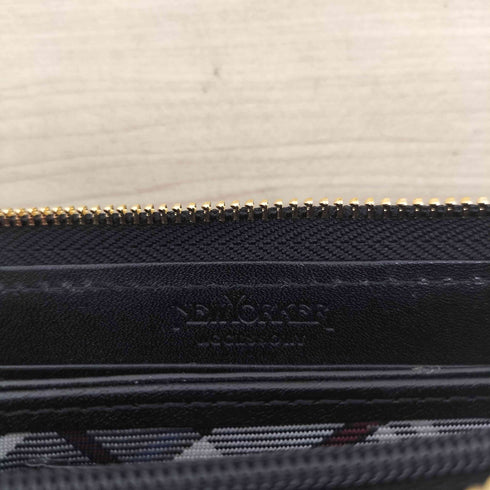 ニューヨーカー NEWYORKER cow leather チェック切替カウレザー長財布 メンズ