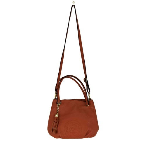 yajna real leather 本革 タッセル レザーハンドバッグ レディース