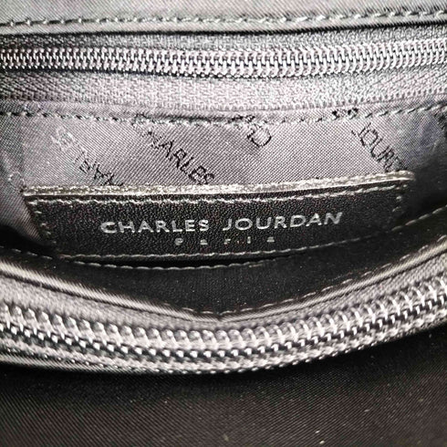 シャルルジョルダン CHARLES JOURDAN ロゴプレートハンドバッグ レディース