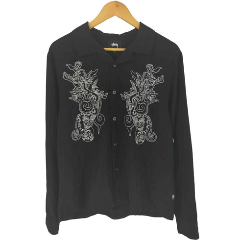 ステューシー Stussy Embroidered Dragon Shirt メンズ M