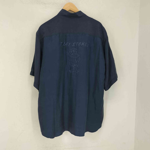 GEORGE HOUSE シルク100 キャラクター刺繍 半袖シャツ メンズ import:XL