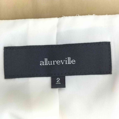 アルアバイル allureville リネン混 背抜き テーラードジャケット レディース JPN:2