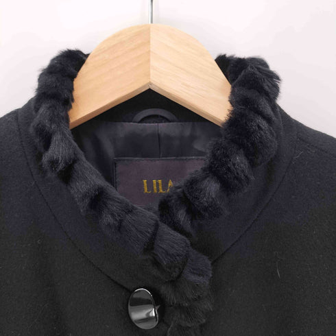 LILA CASHMERE&ANGOLA カシミヤ混 アンゴラ混 レッキスファー ジャケット レディース 13AR