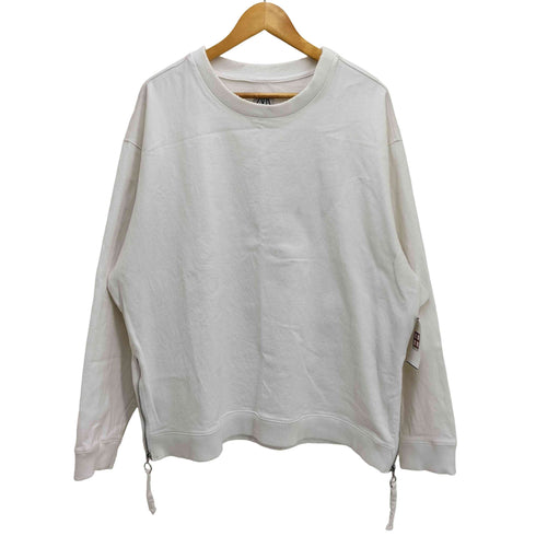 ザラ ZARA サイドジップ クルーネック プルオーバー メンズ import:L