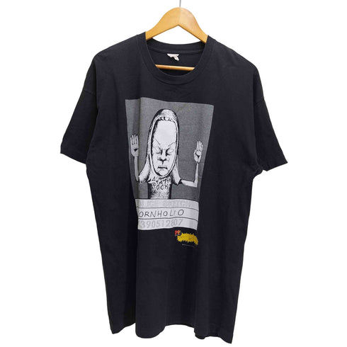 90S シングルステッチ キャラクター プリント S/S クルーネック Tシャツ メンズ