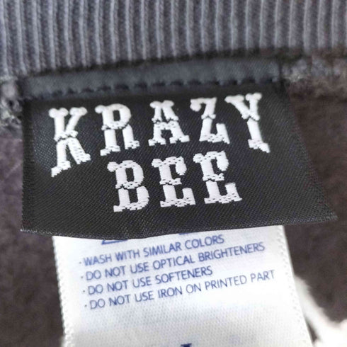 KRAZY BEE 総合格闘家 プリント クルーネック スウェット メンズ JPN:L