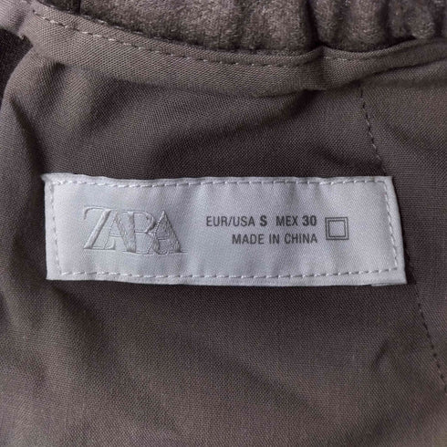 ザラ ZARA フェイクスエードプリーツパンツ メンズ S