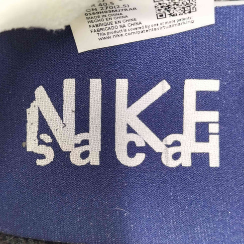 サカイ Sacai LD Waffle Blackended Blue コラボ ワッフル メンズ JPN:27