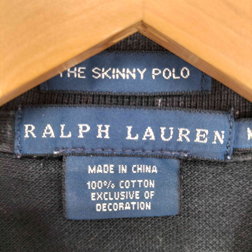 ラルフローレン RALPH LAUREN the skinny polo ポニーレザー ポロシャツ USED加工ポロシャツ レディース JPN:M