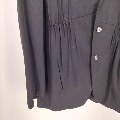 ヨウジヤマモトプールオム Yohji Yamamoto POUR HOMME 13ss ウールギャバ ウエスト ギャザー 3B テーラードジャケット メンズ JPN:3