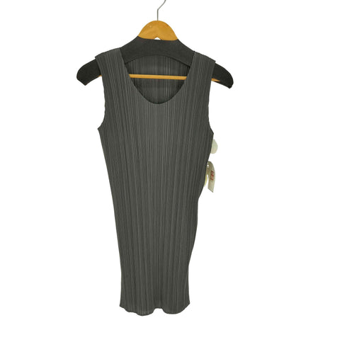 プリーツプリーズイッセイミヤケ PLEATS PLEASE ISSEY MIYAKE プリーツ加工 ノースリーブ サイドスリット ロング カットソー レディース JPN:3