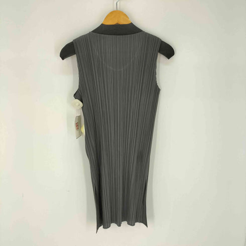 プリーツプリーズイッセイミヤケ PLEATS PLEASE ISSEY MIYAKE プリーツ加工 ノースリーブ サイドスリット ロング カットソー レディース JPN:3