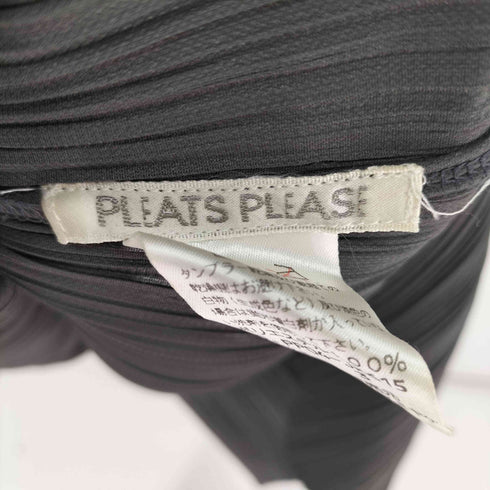 プリーツプリーズイッセイミヤケ PLEATS PLEASE ISSEY MIYAKE プリーツ加工 ノースリーブ サイドスリット ロング カットソー レディース JPN:3