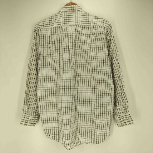 エディーバウアー Eddie Bauer 80-90S チェック柄 フラップポケット L/S B.D シャツ メンズ import:M