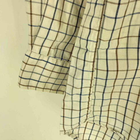 エディーバウアー Eddie Bauer 80-90S チェック柄 フラップポケット L/S B.D シャツ メンズ import:M