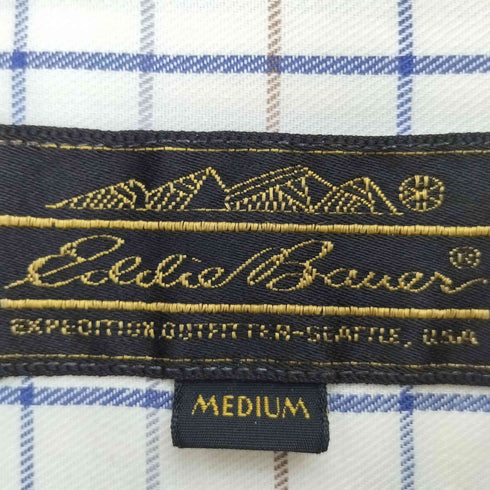 エディーバウアー Eddie Bauer 80-90S チェック柄 フラップポケット L/S B.D シャツ メンズ import:M