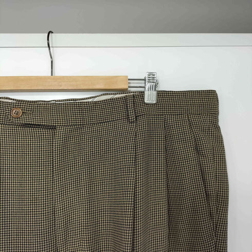 エルメネジルドゼニア Ermenegildo Zegna soft 千鳥格子 2タック スラックス メンズ tg56 cm50
