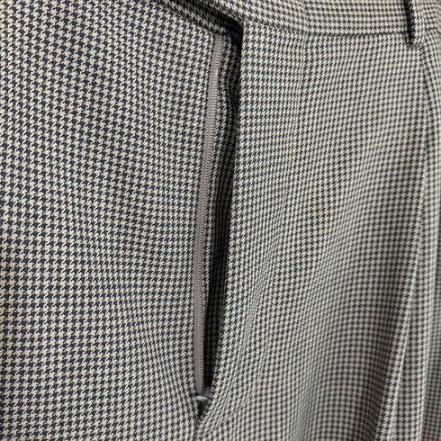 エルメネジルドゼニア Ermenegildo Zegna soft 千鳥格子 2タック スラックス メンズ tg56 cm50