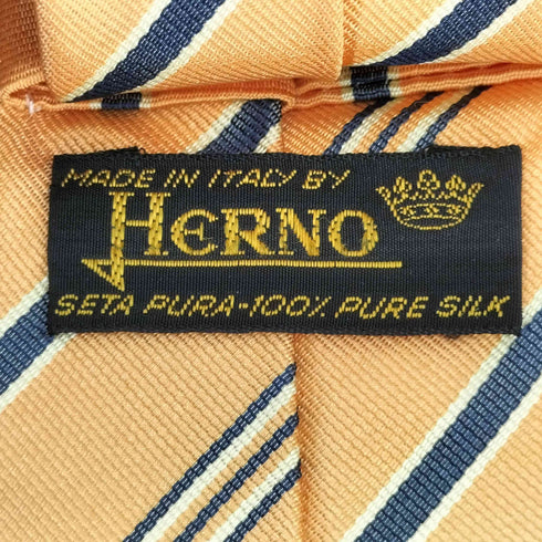 ヘルノ Herno イタリア製 ストライプ シルク ネクタイ メンズ