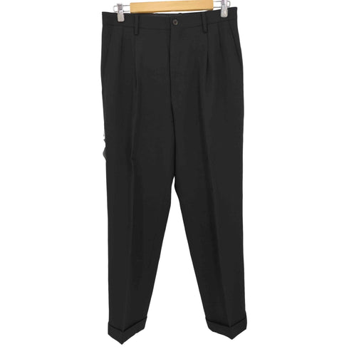 ヨウジヤマモトプールオム Yohji Yamamoto POUR HOMME 13ss ウールギャバ 2タック センタープレス スラックス メンズ JPN:3