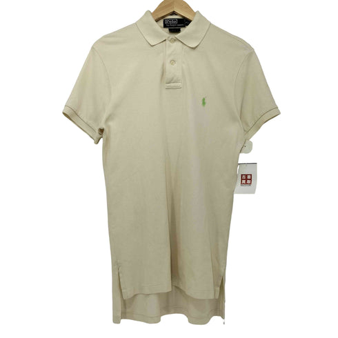 ポロバイラルフローレン Polo by RALPH LAUREN CUCTOM FIT スモールポニー刺繍 生成り S/S ポロシャツ レディース import:S