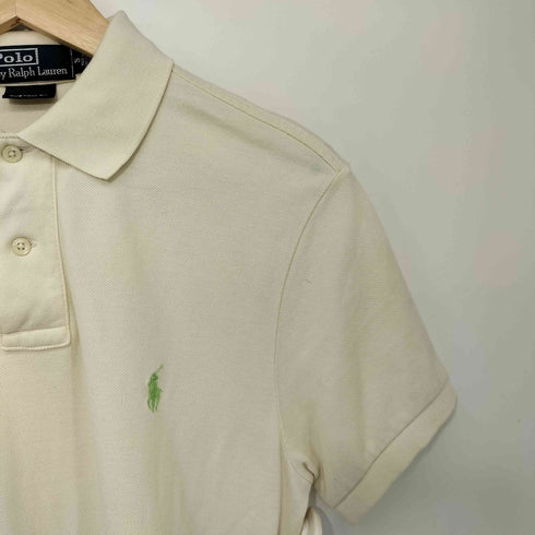 ポロバイラルフローレン Polo by RALPH LAUREN CUCTOM FIT スモールポニー刺繍 生成り S/S ポロシャツ レディース import:S