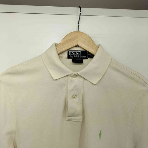 ポロバイラルフローレン Polo by RALPH LAUREN CUCTOM FIT スモールポニー刺繍 生成り S/S ポロシャツ レディース import:S