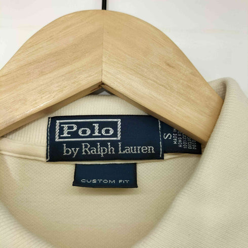 ポロバイラルフローレン Polo by RALPH LAUREN CUCTOM FIT スモールポニー刺繍 生成り S/S ポロシャツ レディース import:S