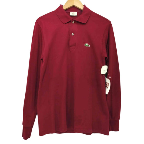 ラコステ LACOSTE ロゴ刺繍 鹿の子 L/S ポロシャツ メンズ JPN:2