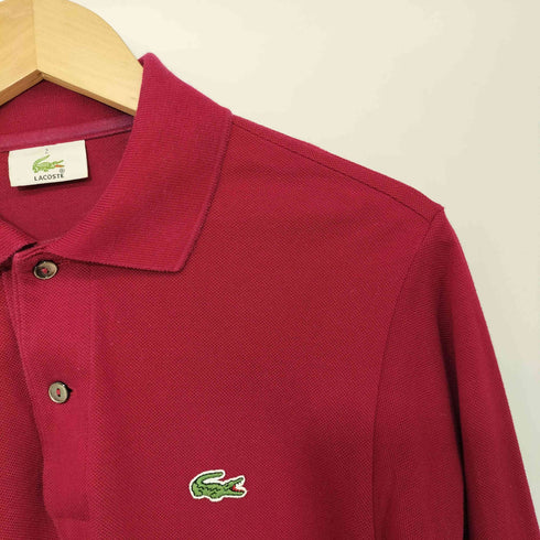 ラコステ LACOSTE ロゴ刺繍 鹿の子 L/S ポロシャツ メンズ JPN:2