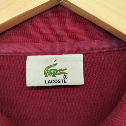ラコステ LACOSTE ロゴ刺繍 鹿の子 L/S ポロシャツ メンズ JPN:2
